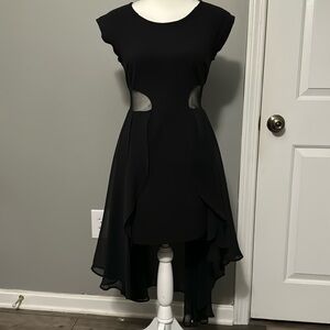 Malloy- black dress with outer skirt (not detachable) - medium